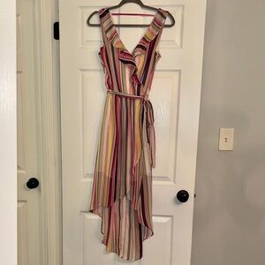 Multicolor Striped Sleeveless Dress